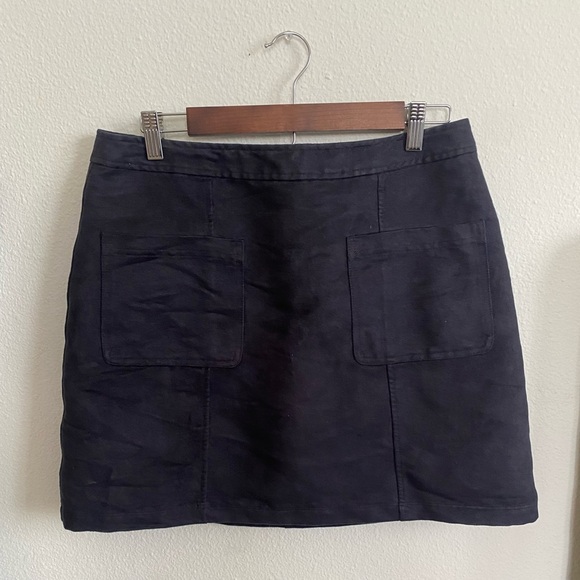 Old Navy Faux-Suede Utility A-Line Mini Skirt - Navy Blue - Picture 7 of 7